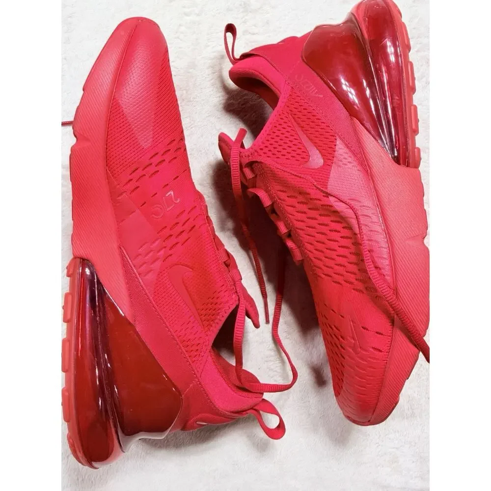 Nike Air Max 270 Triple Red University Red Sneakers CV7544-600 Mens Size 12